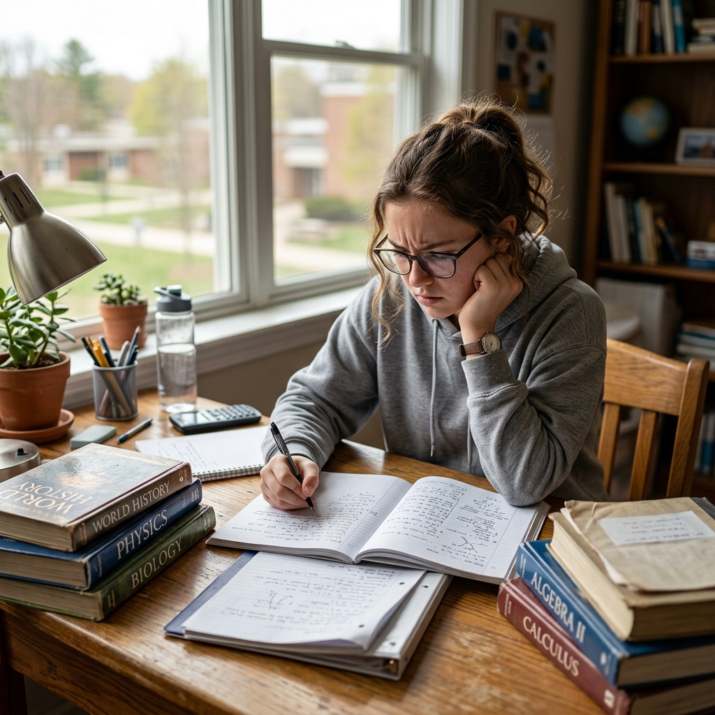 Sınava Çalışan Öğrenci